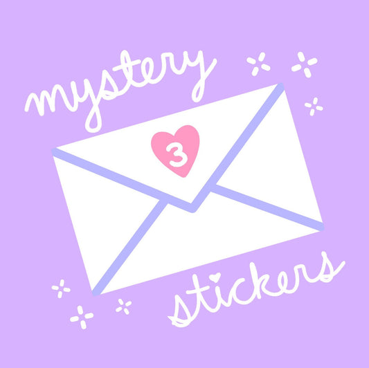 Mystery Sticker 3 Pack - Waterproof, Matte, Scratch-Resistant, Kawaii Stickers